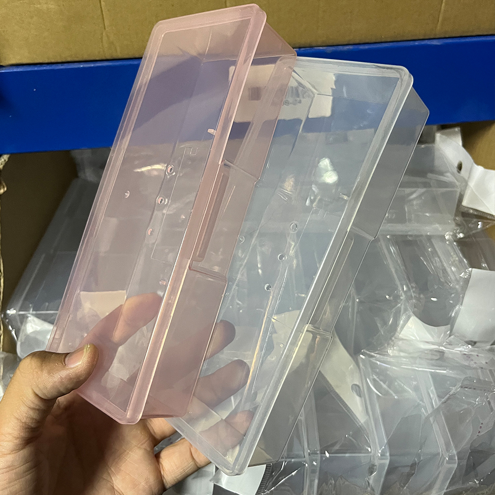 Nail Tech Accessories - 1pc Pink Transparen Nail Art Storage