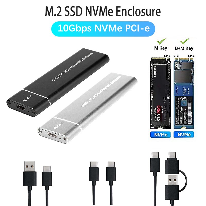 Portable Ssd Enclosure - USB3.1 M.2 NVME SSD Enclosure Mobile