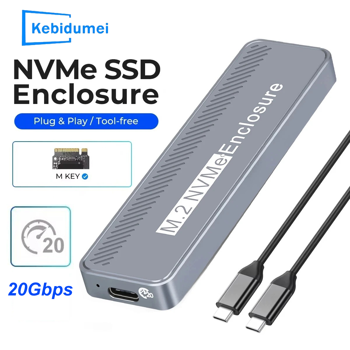Portable Ssd Enclosure - 20Gbps NVMe M.2 SSD Enclosure NVMe