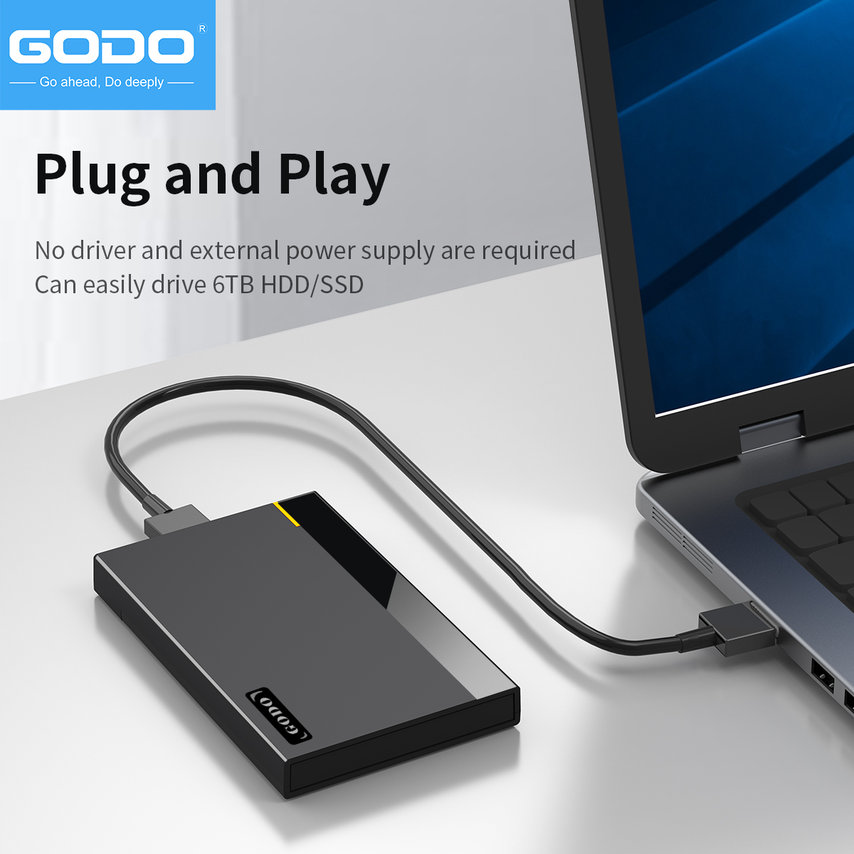 GODO 2.5' USB 3.0 External Har - Portable Ssd Enclosure reseña y precio