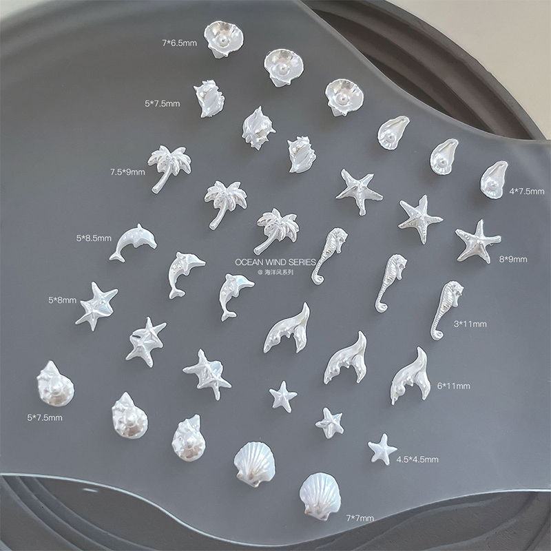 50Pcs Mix Ocean Series Pearl S - Nail Tech Accessories reseña y precio