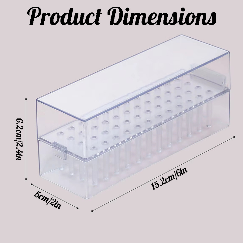 48 Holes Clear Nail Drill Bits - Nail Tech Accessories reseña y precio
