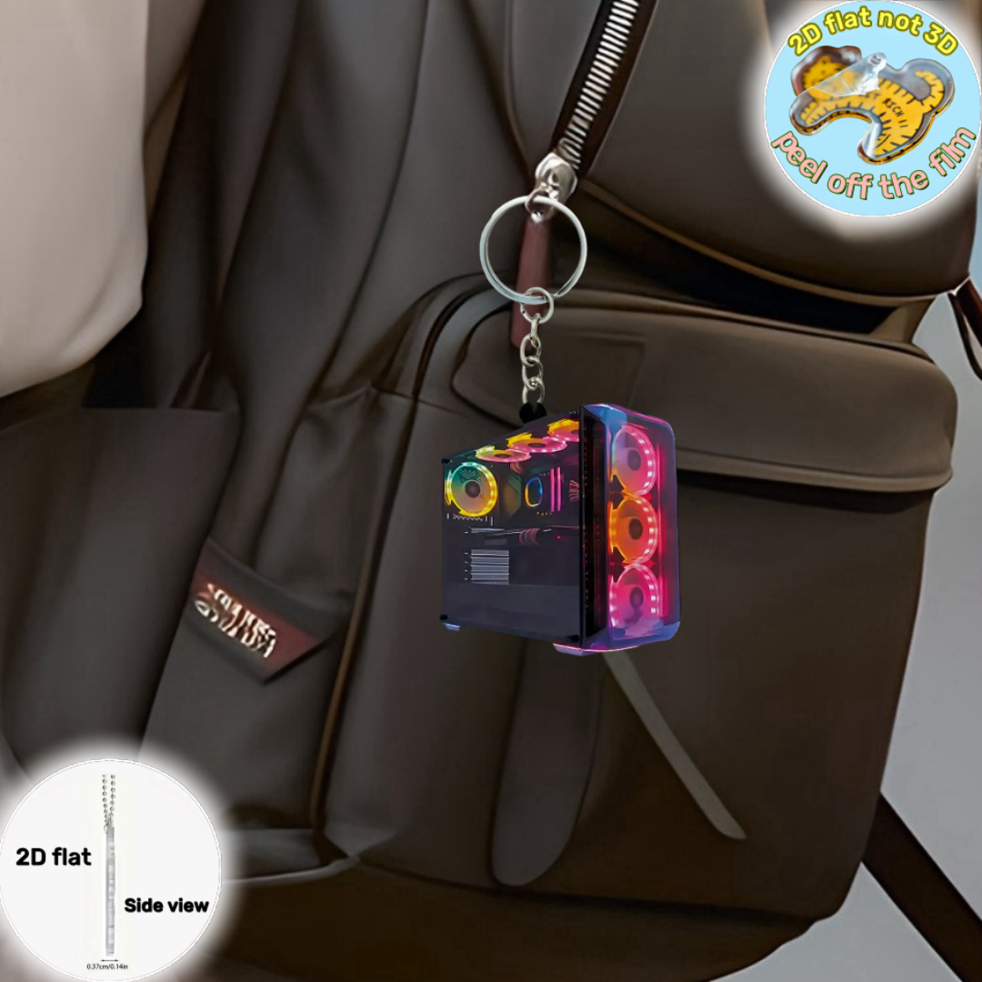 RGB Computer Host Pendant Keyc - Tech Girl Accessories reseña y precio