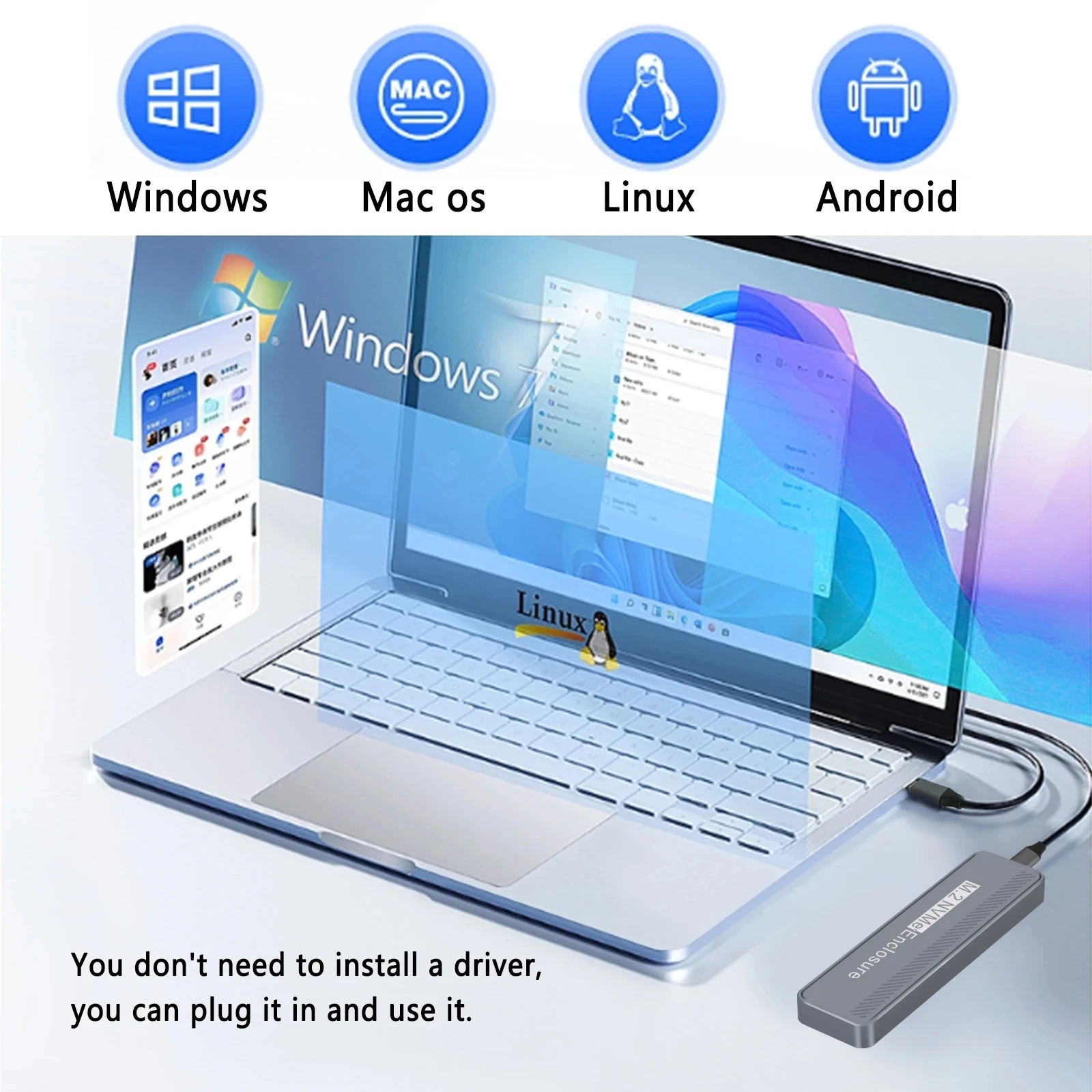 20Gbps NVMe M.2 SSD Enclosure  - Portable Ssd Enclosure reseña y precio
